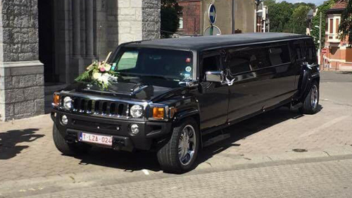 Foto zwarte Hummer limousine